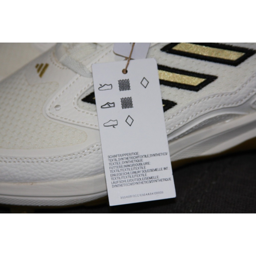 adidas White and Gold Athletic Shoes - Picture 3 of 16